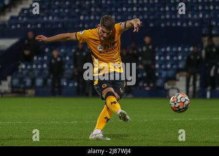 West Bromwich, Royaume-Uni. 13th mai 2022. Christian marques de Wolverhampton Wanderers manque sa peine à West Bromwich, Royaume-Uni, le 5/13/2022. (Photo de Gareth Evans/News Images/Sipa USA) Credit: SIPA USA/Alay Live News Banque D'Images