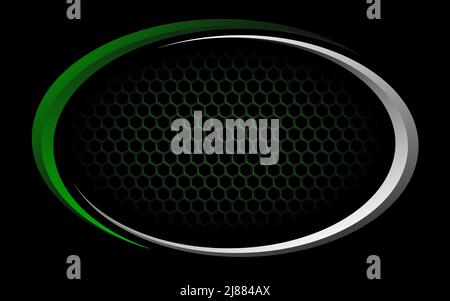 Cercle avec motif en carbone hexagonal Illustration de Vecteur