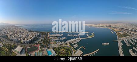 Marina floisvou et les environs, Palaio Faliro, Athènes, Grèce Banque D'Images