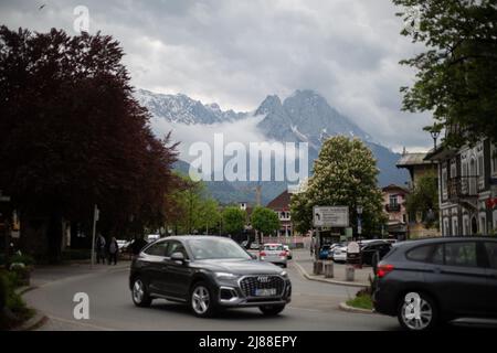 Zone piétonne. Garmisch-Partenkirchen est depuis des mois en préparation à la réunion de G7 du 13 mai 2022. La réunion de G7 aura lieu à Schloss Elmau, près de Garmisch-Patenkirchen, du 26 juin au 28 2022 juin. (Photo par Alexander Pohl/Sipa USA) Banque D'Images