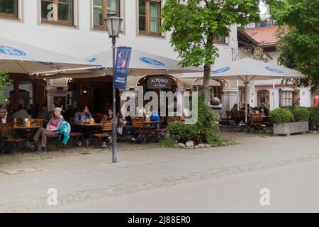 Garmisch Partenkirchen, Allemagne. 13th mai 2022. Zone piétonne. Garmisch-Partenkirchen est depuis des mois en préparation à la réunion de G7 du 13 mai 2022. La réunion de G7 aura lieu à Schloss Elmau, près de Garmisch-Patenkirchen, du 26 juin au 28 2022 juin. (Photo par Alexander Pohl/Sipa USA) crédit: SIPA USA/Alay Live News Banque D'Images