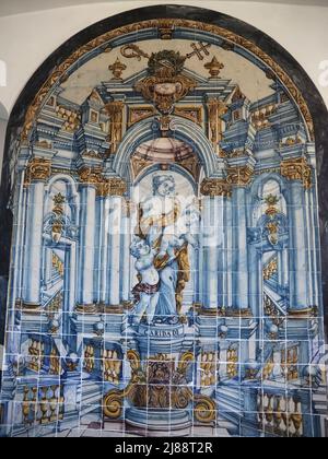 À l'intérieur du palais épiscopal de Faro à l'Algarve au Portugal Banque D'Images