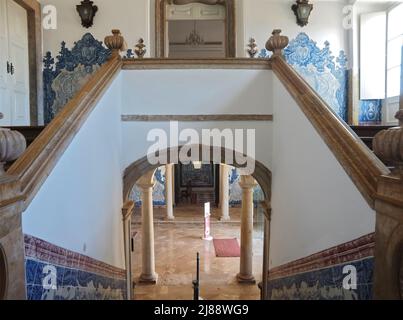 À l'intérieur du palais épiscopal de Faro à l'Algarve au Portugal Banque D'Images