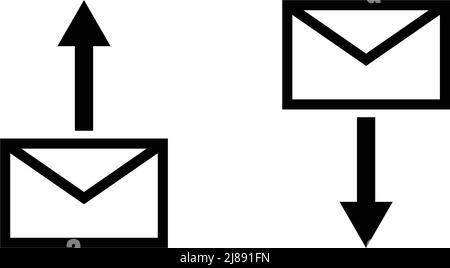 Une icône pour envoyer et recevoir du courrier. Vecteur modifiable. Illustration de Vecteur