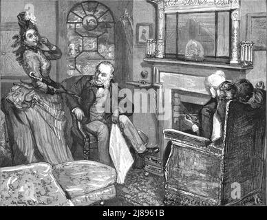 ''ce mariage malheureux, par Francis Eleanor Trollope,"J'avais complètement oublié encore ce que je voulais dire", 1888. Depuis, « The Graphic. Un journal hebdomadaire illustré Volume 38. Juillet à décembre, 1888'. Banque D'Images