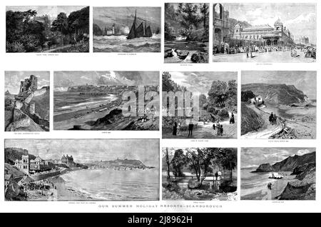 ''Our Summer Holiday Resorts-Scarborough', 1888. Depuis, « The Graphic. Un journal hebdomadaire illustré Volume 38. Juillet à décembre, 1888'. Banque D'Images