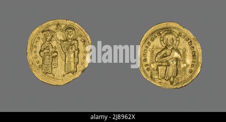 Histamenon (pièce) de Romanus III Argyrus avec Christ Enthroned, 1028-34. Banque D'Images