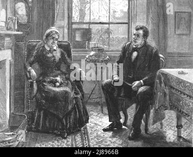 ''ce mariage malheureux, par Francis Eleanor Trollope," vous&#x2019;re une affaire plus ancienne que l'enfant. Il y a une grande disparité. » ', 1888. Depuis, « The Graphic. Un journal hebdomadaire illustré Volume 38. Juillet à décembre, 1888'. Banque D'Images