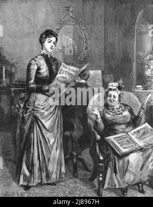 ''ce mariage malheureux, par Francis Eleanor Trollope, puis Clara a soulevé sa voix pure et claire, et a chanté.', 1888. Depuis, « The Graphic. Un journal hebdomadaire illustré Volume 38. Juillet à décembre, 1888'. Banque D'Images