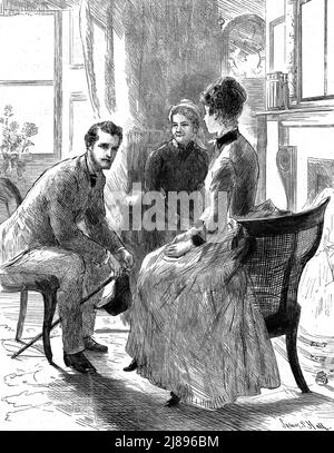 ''ce mariage malheureux, par Francis Eleanor Trollope," et que dites-vous à ma nouvelle, Mlle Cheffington?" ', 1888. Depuis, « The Graphic. Un journal hebdomadaire illustré Volume 38. Juillet à décembre, 1888'. Banque D'Images