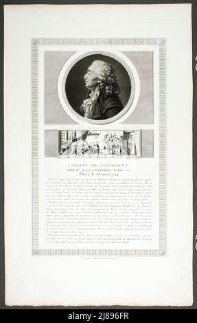 Caritat de Condorcet, adjoint à la Convention nationale, de tableaux historiques de la R&#xe9;volution Fran&#xe7;aise, 1798&#x2013;1804. Banque D'Images