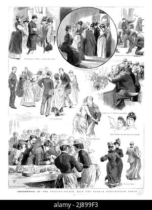 ''Amusements at the People's Palace, Mile End Road--A Subscription Dance', 1890. Banque D'Images