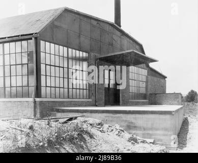 Reedsville, Virginie-Occidentale. Le projet de ferme de subsistance d'Arthurdale de l'administration américaine de réinstallation. Plate-forme d'expédition d'usine pour aspirateur. Banque D'Images