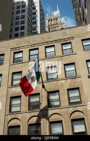 Le consulat général du Mexique est situé au 27, rue E. 39th, à New York, États-Unis 2022 Banque D'Images