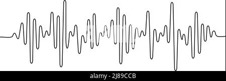 Concept d'acoustique du son, des vibrations, des ondes acoustiques Illustration de Vecteur