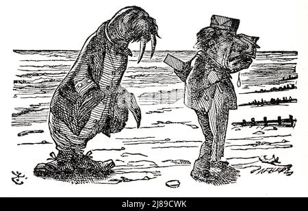 John Tenniel illustration du Walrus et du Carpenter d'Alice à Wopnderland par Lewis Carroll Banque D'Images