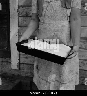 Mme Schrock prend bien soin de sa famille. Vallée de Yakima, Washington (près de Wapato). Banque D'Images