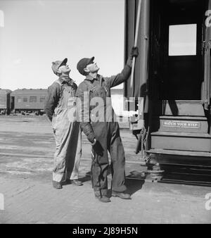 Yardmen. Grand Island, Nebraska. Banque D'Images