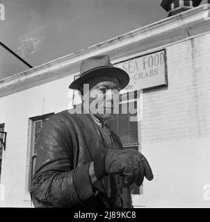 Washington, D.C., travailleur au quai. Banque D'Images