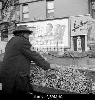 New York, New York. Rue Peddler dans la section Harlem. Banque D'Images