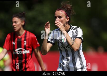 Stade de Vismara, Milan, Italie, 14 mai 2022, Barbara Bonansea (Juventus FC) réagit pendant le match AC Milan contre Juventus FC - football italien Serie A Women Banque D'Images