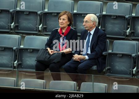 Rome, Italie. 14th mai 2022. ROME, ITALIE - 14.05.2022: VIP à tribuna. Giuliano Amato, presidente della corte costituzionale con la moglie Diana Vincenzi in tribuna agli internazionali di tennis di Roma. Crédit : Agence photo indépendante/Alamy Live News Banque D'Images