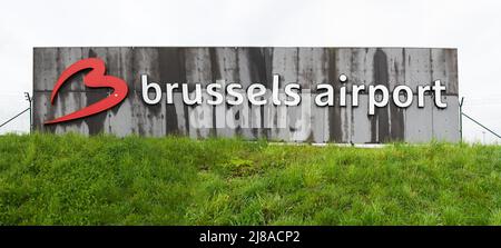 Zaventem, région du Brabant flamand, Belgique -04 10 2022 - panneau de la compagnie de l'aéroport de Bruxelles Banque D'Images