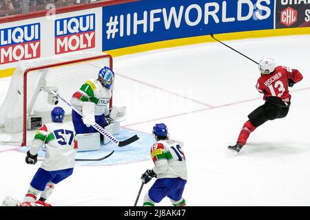 Helsinki, Finlande. 14th mai 2022. Team Swiss Team Italy © IIHF2022 pendant le Championnat du monde - Suisse vs Italie, Hockey sur glace à Helsinki, Finlande, mai 14 2022 crédit: Independent photo Agency/Alamy Live News Banque D'Images