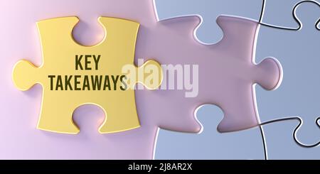 Casse-tête des points clés à retenir Banque D'Images