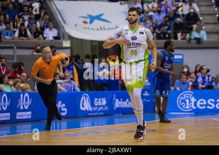 Burgos, Espagne. 14th mai 2022. Leo Meindl pendant Urbas Fuenlabrada victoire sur Hereda San Pablo Burgos 66 - 83 en Liga Endesa partie de saison régulière (jour 34) célébrée à Burgos (Espagne) au Coliseum Burgos. Mai 14th 2022. (Photo de Juan Carlos García Mate/Pacific Press) Credit: Pacific Press Media production Corp./Alay Live News Banque D'Images