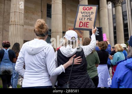 Pro Choice Rally dans le comté de Chester, en Pennsylvanie, en réponse à la décision rendue par la Cour suprême dans l'affaire Roe c. Wade Banque D'Images