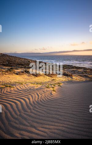 Textures des dunes de sable le long de la baie de Monterey Banque D'Images