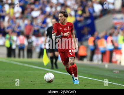 14th mai 2022 ; Stade Wembley, Londres, Angleterre ; finale de la coupe FA, Chelsea contre Liverpool : Kostas Tsimikas de Liverpool Banque D'Images