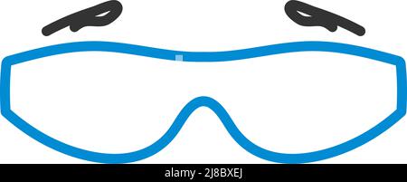 Icône lunettes de soleil de poker. Contour gras modifiable avec Color Fill Design. Illustration vectorielle. Illustration de Vecteur