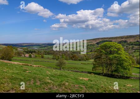 Vue sur Danby Dale vers Castleton dans le parc national de North York Moors Banque D'Images