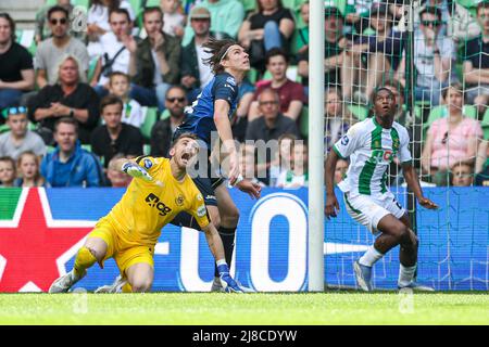 GRONINGEN, PAYS-BAS - MAI 15 : Roberts Uldrikis de SC Cambuur lors du match néerlandais Eredivisie entre FC Groningen et SC Cambuur à Euroborg Stadion le 15 mai 2022 à Groningen, pays-Bas (photo de Henk Jan Dijks/Orange Pictures) Banque D'Images