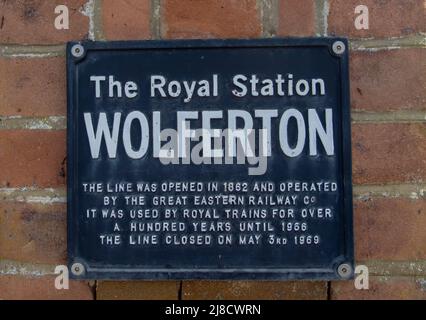 La gare royale de Wolferton près de Sandringham à Norfolk, Royaume-Uni Banque D'Images