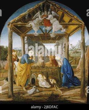 La Nativité de Jésus, peinte par Sandro Botticelli Banque D'Images