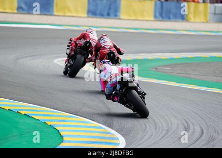 Le Mans, France. 15th mai 2022. Course pour le Grand Prix de France de MotoGP Shark au circuit du Mans, le Mans, France, 15 mai 2022 Carrera del Gran Premio Shark de MotoGP de Francia en el Circuito du Mans, Francia, 15 de Mayo de 2022 POOL/ MotoGP.com/Cordon les images de presse seront à usage éditorial exclusif. Crédit obligatoire: © motogp.com crédit: CORMON PRESSE/Alay Live News Banque D'Images