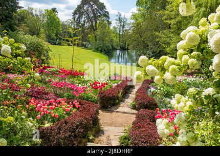 Pashley Manor Gardens au printemps, East Sussex, Royaume-Uni Banque D'Images