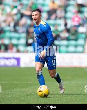 Édimbourg, Royaume-Uni. 15th mai 2022. Cinch Premiership - Hibernian contre St Johnstone. 15/5/2022. L'avant-projet de St Johnstone, Michael O'Halloran, apporte le terrain de balle en tant qu'hôte de jeu Hibernian à St Johnstone dans le Cinch Premiership au Easter Road Stadium, Édimbourg, Midlothian, Royaume-Uni. Crédit : Ian Jacobs/Alay Live News Banque D'Images