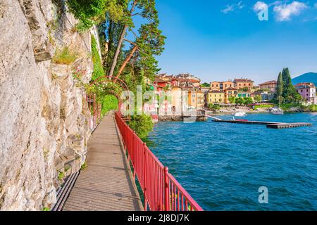 Varenna, le village Lombard des amoureux sur le lac de Côme Banque D'Images