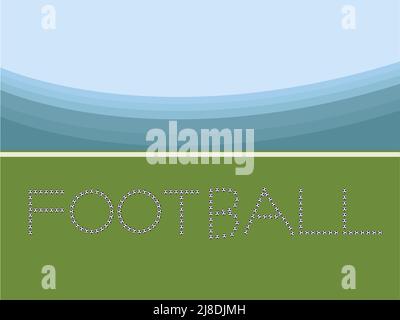 football terrain de football, sports classés et football texte disposé ballon Illustration de Vecteur