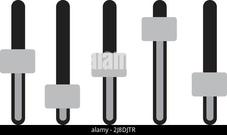Icône de l'égaliseur. Sur fond blanc Illustration de Vecteur