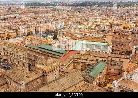 Vue aérienne de Rome par temps couvert, Europe Banque D'Images