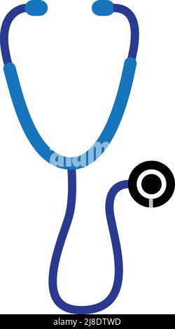 Illustration de l'icône du stéthoscope. Vectoriel. Avec arrière-plan blanc Illustration de Vecteur