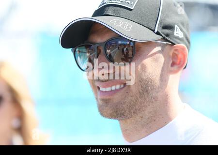 Allemagne, Berlin, 15 mai 2022. Edoardo Mortara à la grille. Nyck de Vries, Team Mercedes-EQ remporte le Round 8 du Championnat ABB FIA Formula E 2021/22. Edoardo Mortara de Team ROKiT Venturi Racing remporte la deuxième place et Stoffel Vandoorne de Team Mercedes-EQ la troisième. Le Shell recharge Berlin E-Prix 2022 sera à Berlin les 14th et 15th mai 2022 avec une double course pour la huitième fois. La série de courses électriques 2021/2022 aura lieu à l'ancien aéroport de Tempelhof. Banque D'Images