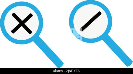 Loupe simple icône bleu couleur. Set. Vecteur Illustration de Vecteur
