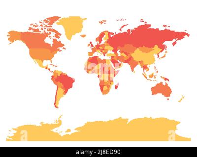 Carte schématique vierge simplifiée du monde Illustration de Vecteur