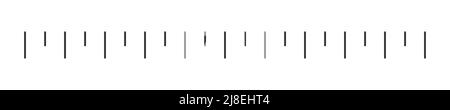 Modèle d'échelle horizontale pour outil de mesure isolé sur fond blanc. Illustration graphique vectorielle simple. Illustration de Vecteur